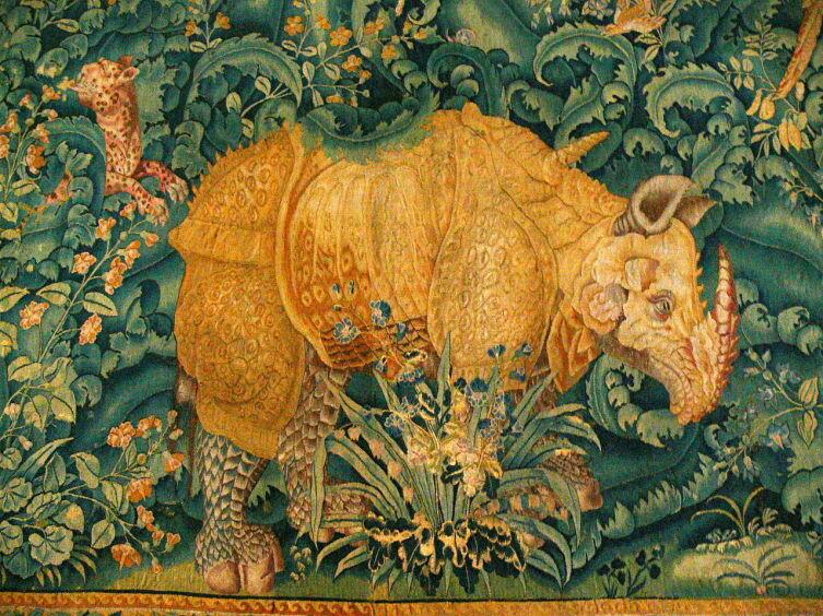 Фландрийская шпалера «Носорог», 1550 год