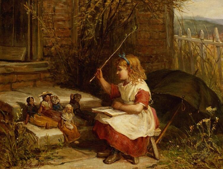 James Cole, «Маленькая учительница», 1878 г.