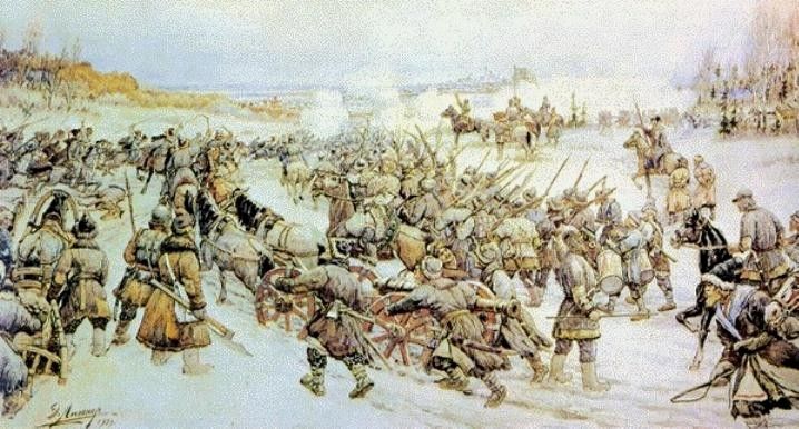 Э. Лисснер, «Битва войска Болотникова с царской армией»