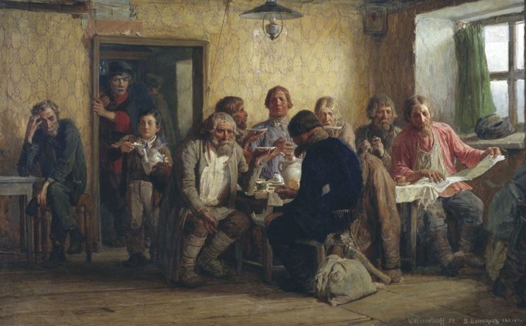 В. М. Васнецов, «Чаепитие в харчевне», 1874 г.