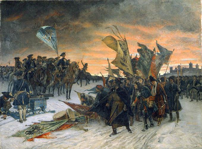 Густав Седерстрём, «Победа шведов в битве при Нарве», 1910 г.