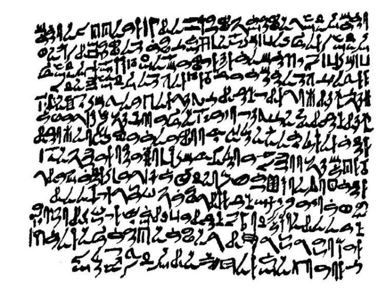Фрагмент папируса Присса