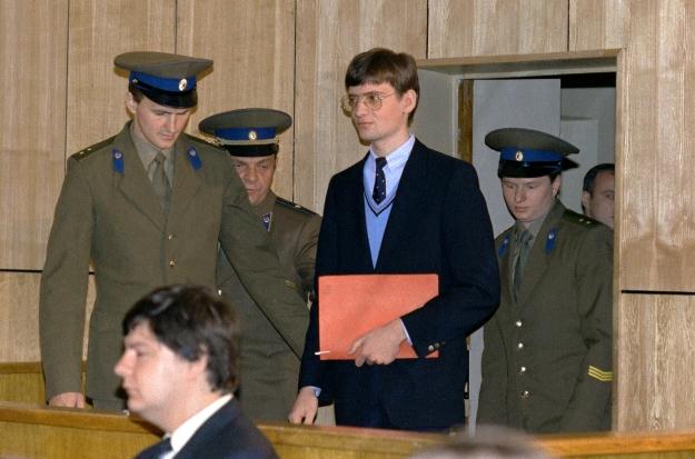 Матиас Руст во время суда, сентябрь 1987 года