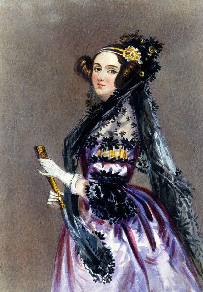 Графиня Ада Лавлейс, акварельный портрет