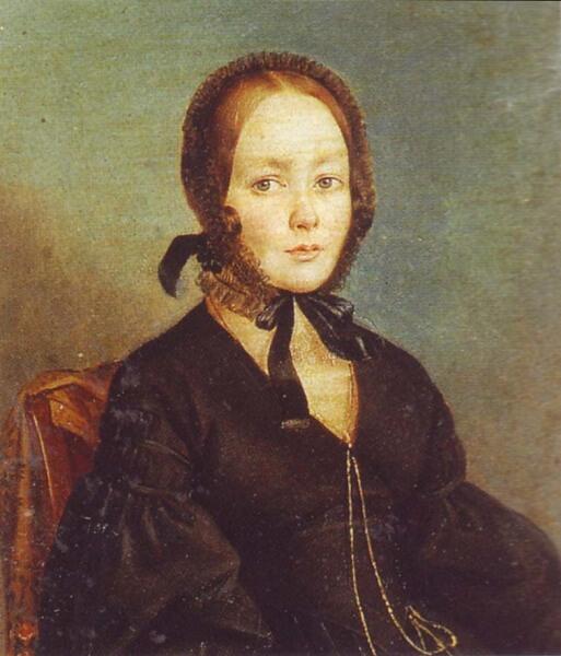 Предполагаемый портрет Анны Керн. А. Арефов-Багаев. 1840-е гг.