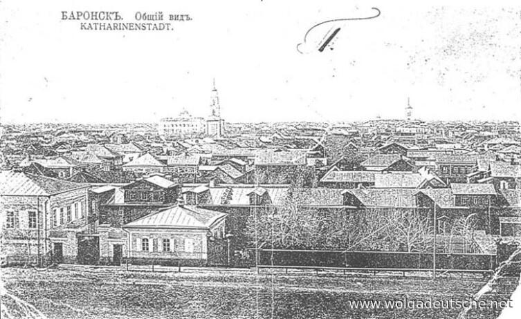 Баронск (Екатериненштадт), общий вид, фото до 1917 г.