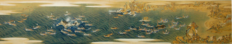 Картина XIX век, «Загон китов в районе Тайдзи. Период Эдо»