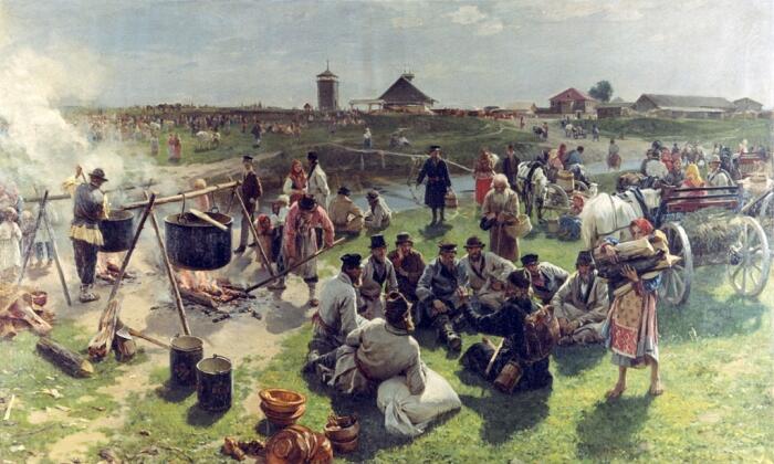 И. М. Прянишников, «Сельская братчина», 1890-е гг.