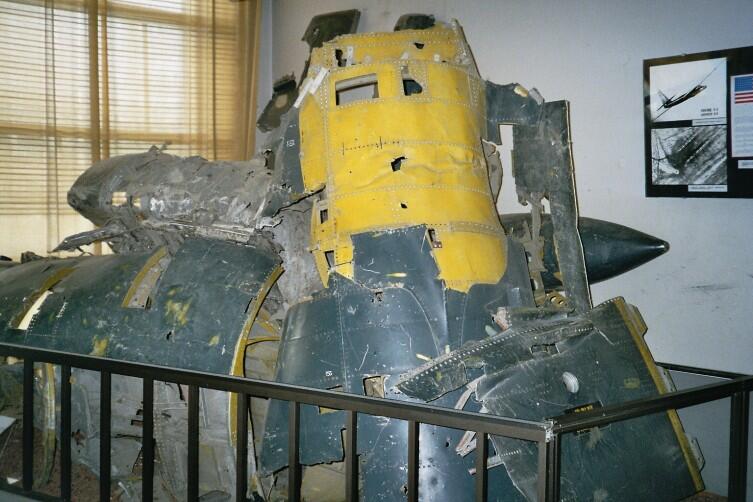 Обломки сбитого самолёта U-2 Гэри Паурса, выставленные в Центральном музее Вооружённых сил в Москве