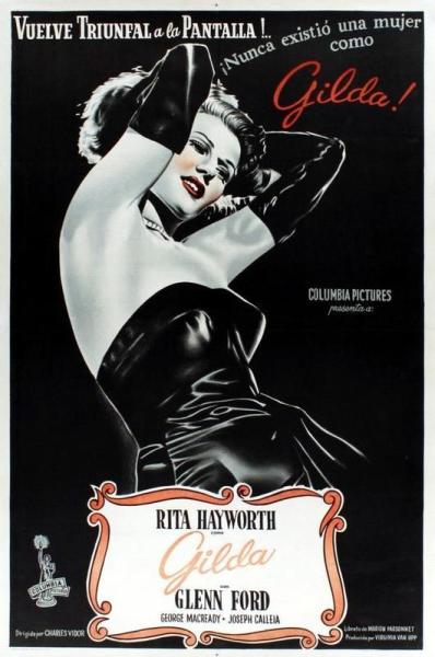 Обложка диска с фильмом «Джильда», 1946 г.