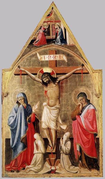 Антонио да Фиренце, «Распятие с Марией, евангелистом Иоанном и двумя монахами»