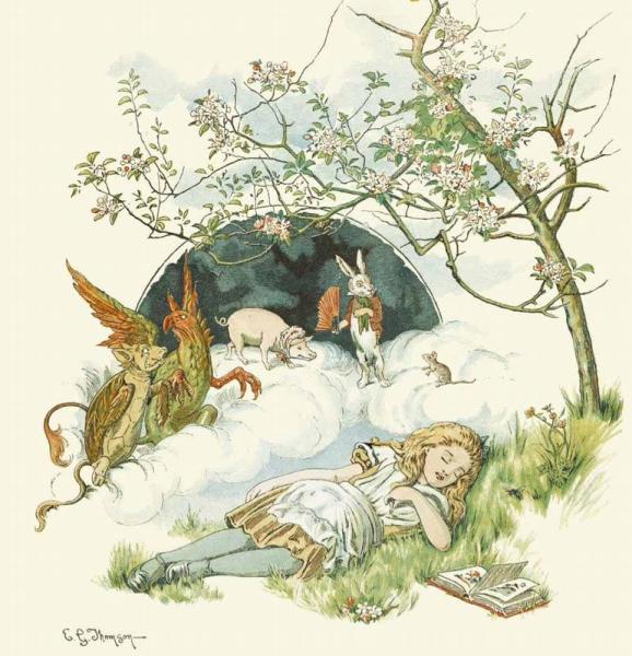 Рис. Джона Тенниела с обложки издания «Алиса для детей» 1890 г. 