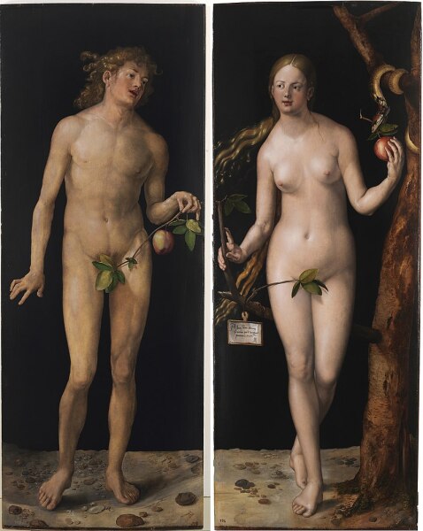 «Адам и Ева», диптих работы Дюрера