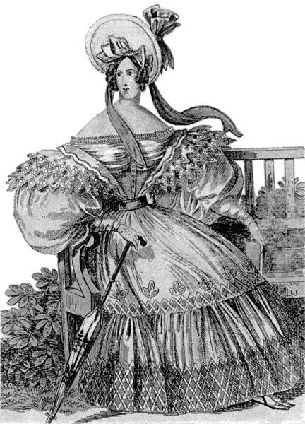 Модный силуэт из журнала Wiener Moden, 1832 г.