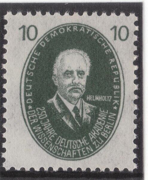 Г. Гельмгольц на почтовой марке ГДР, посвящённой 250-летию Немецкой академии наук, 1950 г.