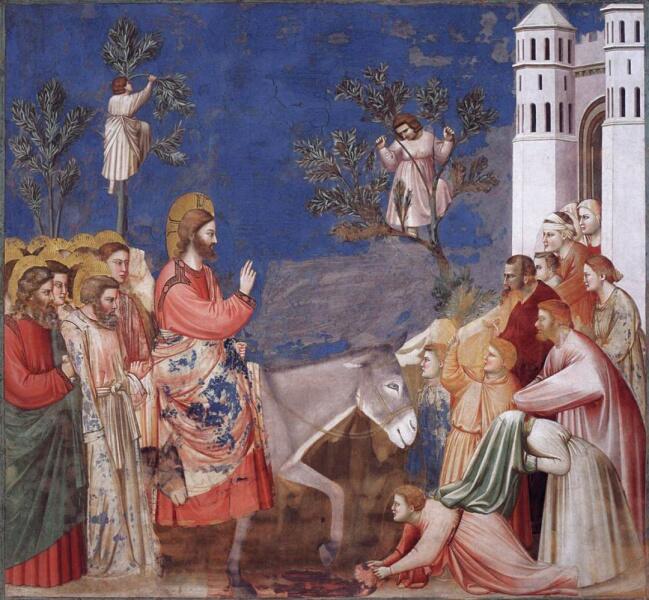 Джотто ди Бондоне, «Вход Господень в Иерусалим. Сцены из жизни Христа», 1306 г.