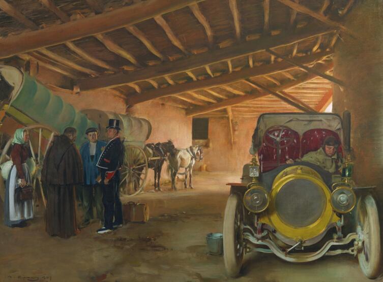 Рамон Касас Карбо, «Испанский гараж», 1907 г.