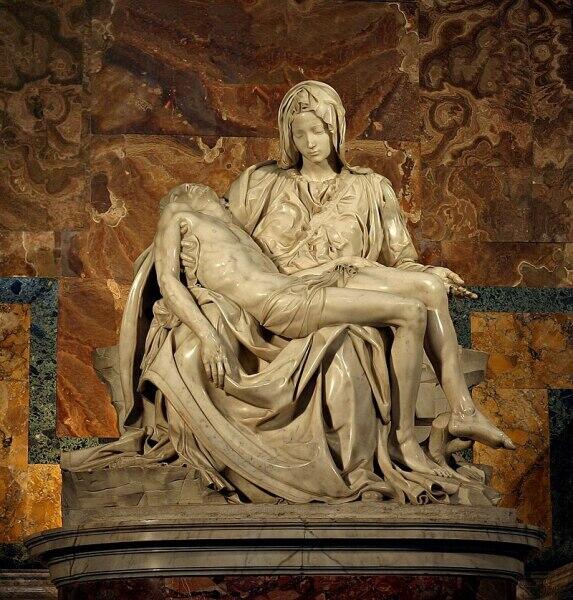 «Оплакивание Христа» — первая и наиболее выдающаяся пьета, созданная Микеланджело Буонарроти