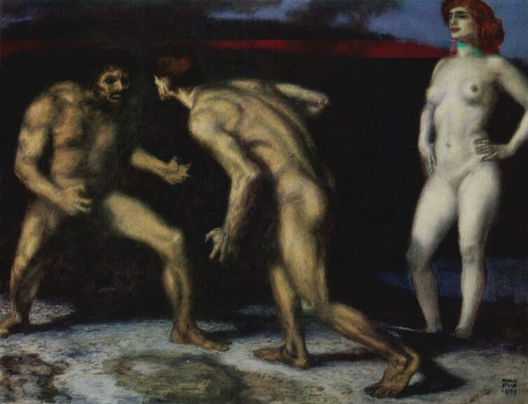 Франц фон Штук, «Битва за женщину», 1905 г.