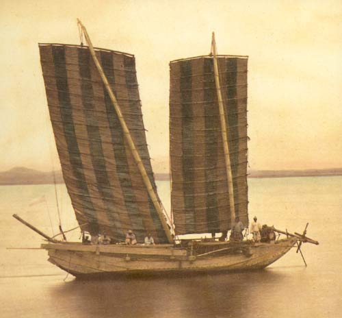 Корейская джонка на фото 1871 года