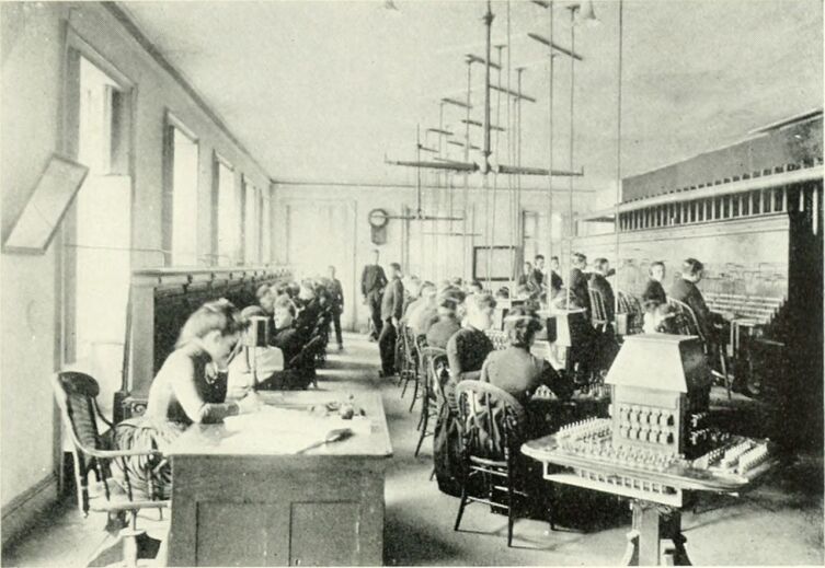 Телефонная станция 1880-е г.