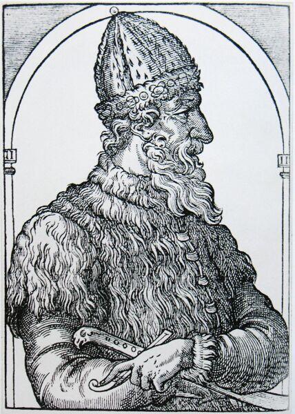 Иван III Васильевич. Гравюра из «Космографии» А. Теве, 1575 г.