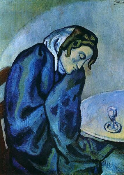 Пабло Пикассо, «Спящая пьяница», 1902 г.