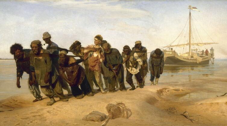 Илья Репин, «Бурлаки на Волге», 1873 г.
