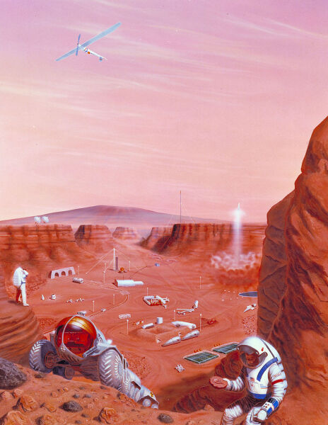 Марсианская колония в представлении художника