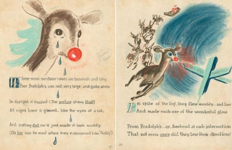 Оригинальные эскизы рождественской истории Роберта Мея