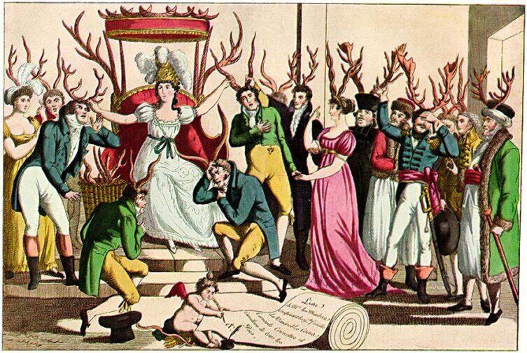 «Праздник Ордена Рогоносца перед престолом Её Величества Неверности», ок. 1815 г.