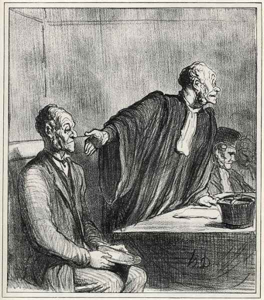 Оноре Домье, «Своей женой обманутый, вновь обманутый, архиобманутый…», 1864 г.