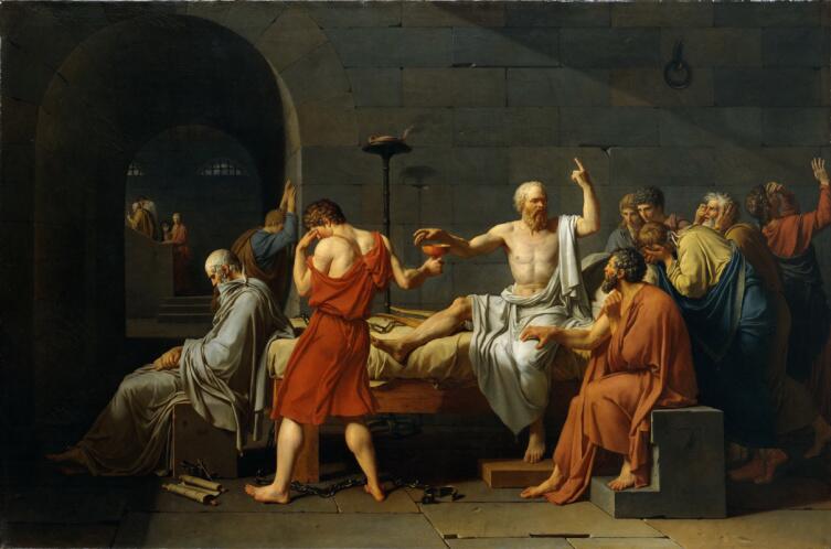 Жак-Луи Давид, «Смерть Сократа», 1787 г.