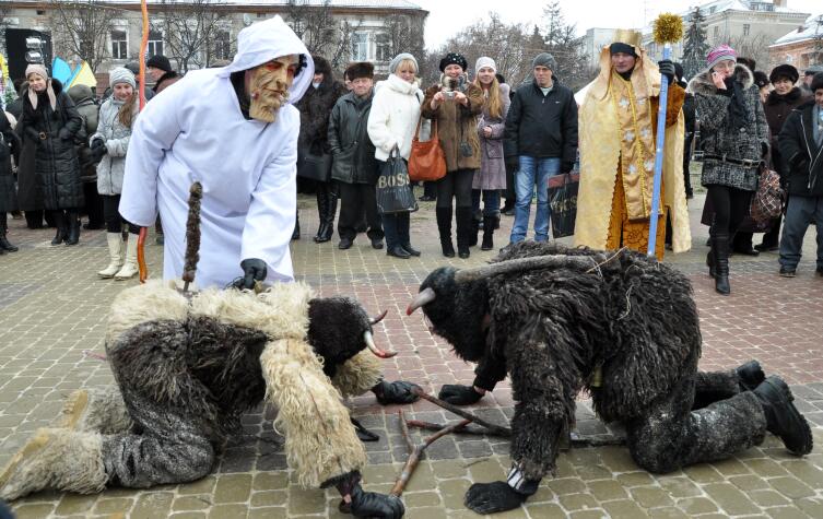 Рождественские традиции и обычаи в украинском городе Тернополь, 9 января 2013 г.