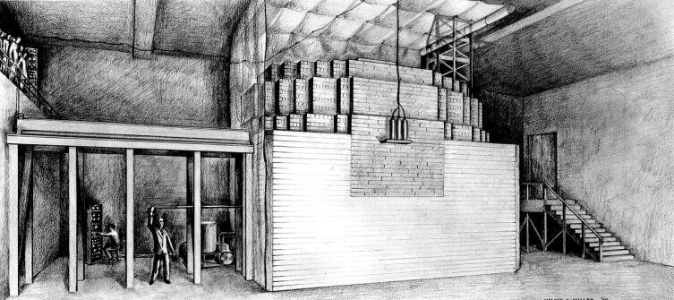 «Чикагская поленница», первый в мире атомный реактор.
