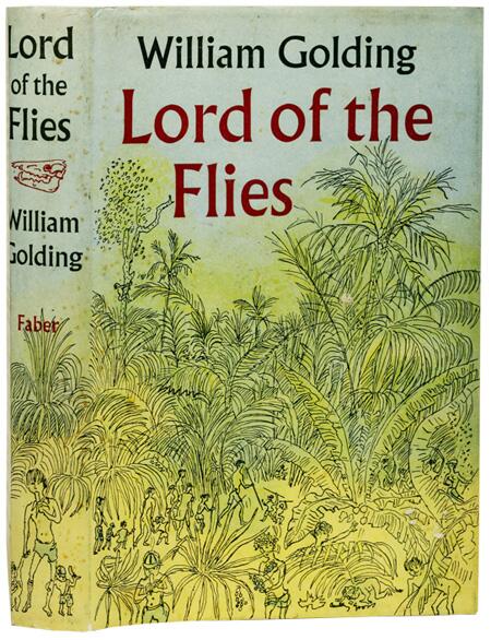 Обложка первого издания романа Уильяма Голдинга «Повелитель мух» 