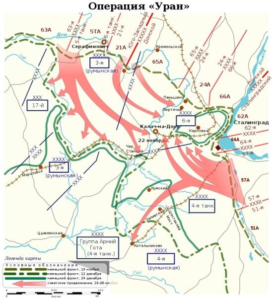 План стратегической наступательной операции «Уран» 1942 г.
