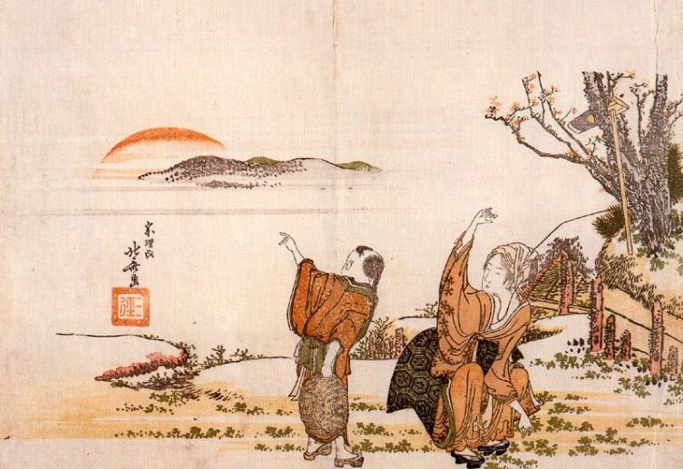 Кацусика Хокусай, «Поэты», 1789 г.