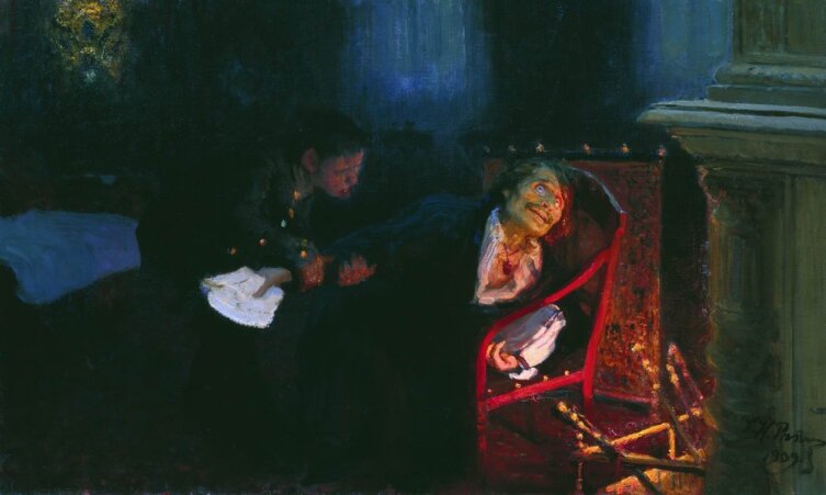 И. Е. Репин, «Гоголь сжигает второй том «Мёртвых душ»», 1909 г.