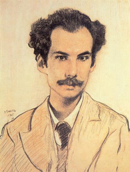 Л. С. Бакст (Леон Бакст), «Портрет писателя Андрея Белого», 1905 г.