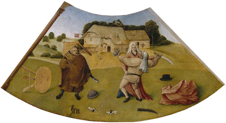 Иероним Босх, «Гнев. Семь смертных грехов и Четыре последние вещи» (фрагмент), 1485 г.