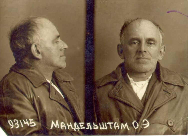 Мандельштам после ареста в 1938 году. Фотография НКВД