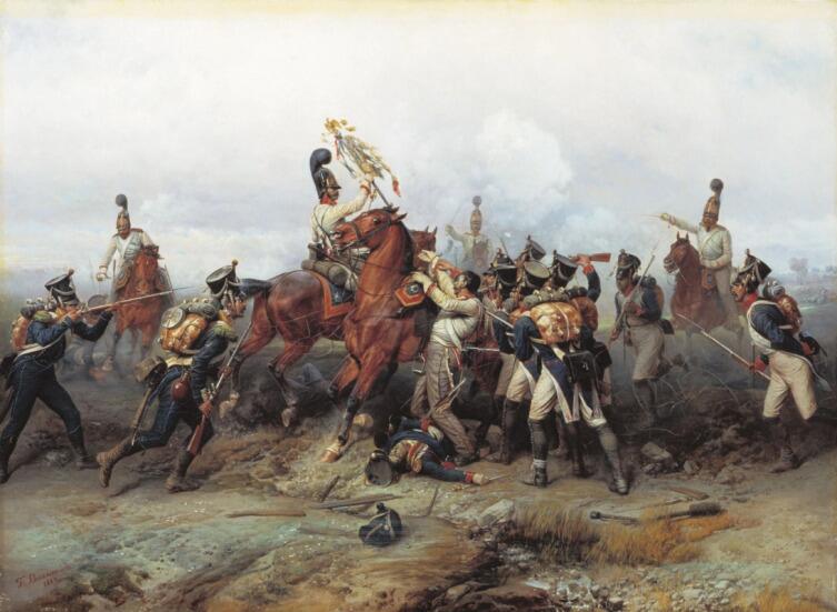 Б. П. Виллевальде, «Подвиг конного полка в сражении при Аустерлице в 1805 году», 1884 г.