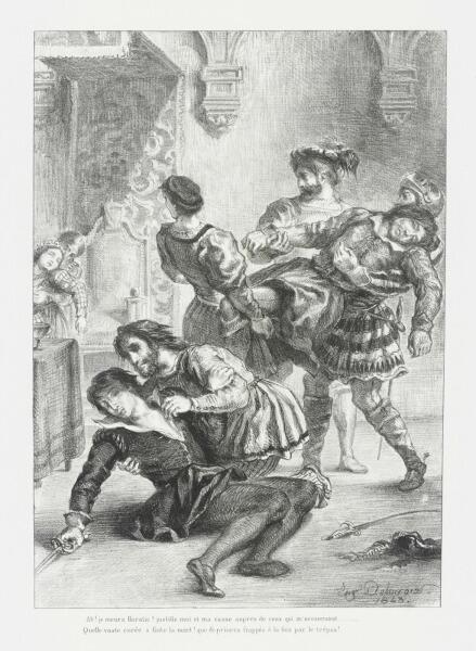 Эжен Делакруа, «Смерть Гамлета», 1843 г.