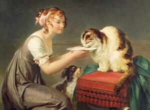 Для чего кошки и собаки присутствуют в классической живописи?