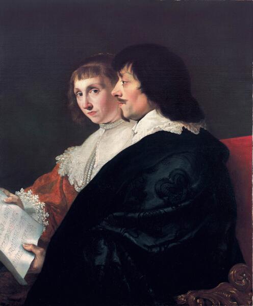 Якоб ван Кампен, «Двойной портрет Константина Гюйгенса и его жены Сусанны ван Баерле», 1635 г.