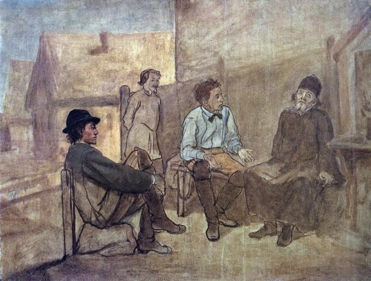 В. Г. Перов, «Разговор студентов с монахом», 1871 г.
