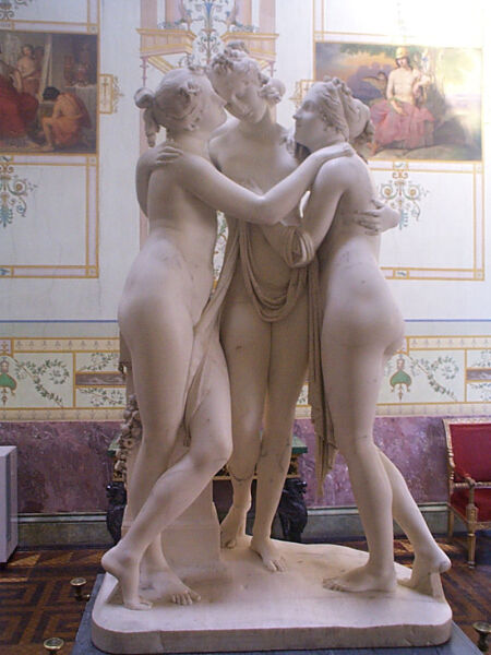 Хариты (три богини веселья и радости жизни, соответствуют римским грациям). Скульптор Антонио Канова. Эрмитаж, Санкт-Петербург