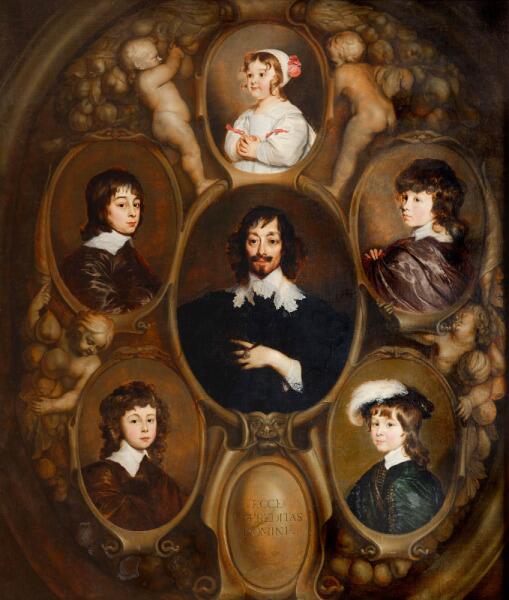 Адриан Ханнеманс, «Портрет Гюйгенса и его пятерых детей», 1640 г.