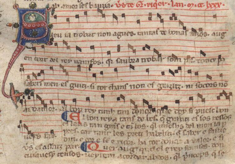 Песни Гираута Рикье в средневековом песеннике